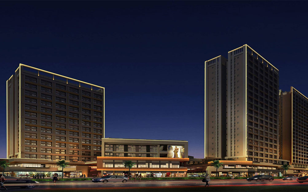 深圳保利達灣景商務(wù)中心建筑物泛光照明、樓體燈光字和LED施工工程